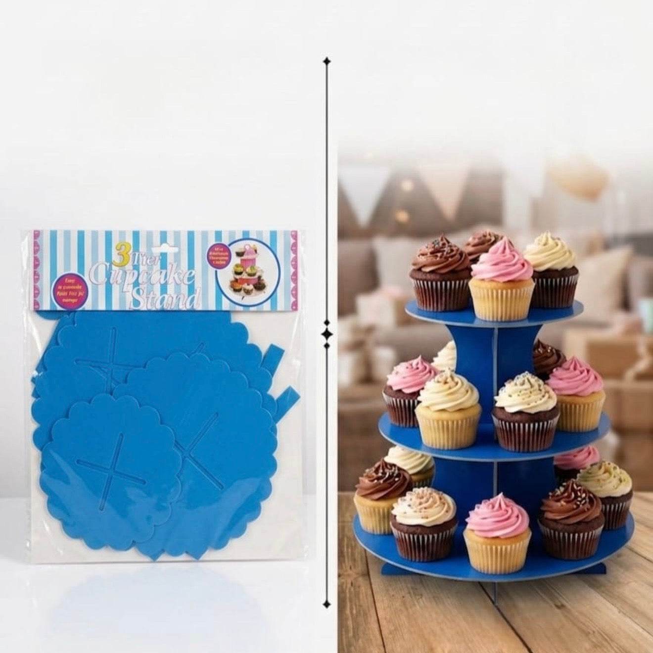3-Tier Cupcake Stand – Party Display Tower #CS3882
