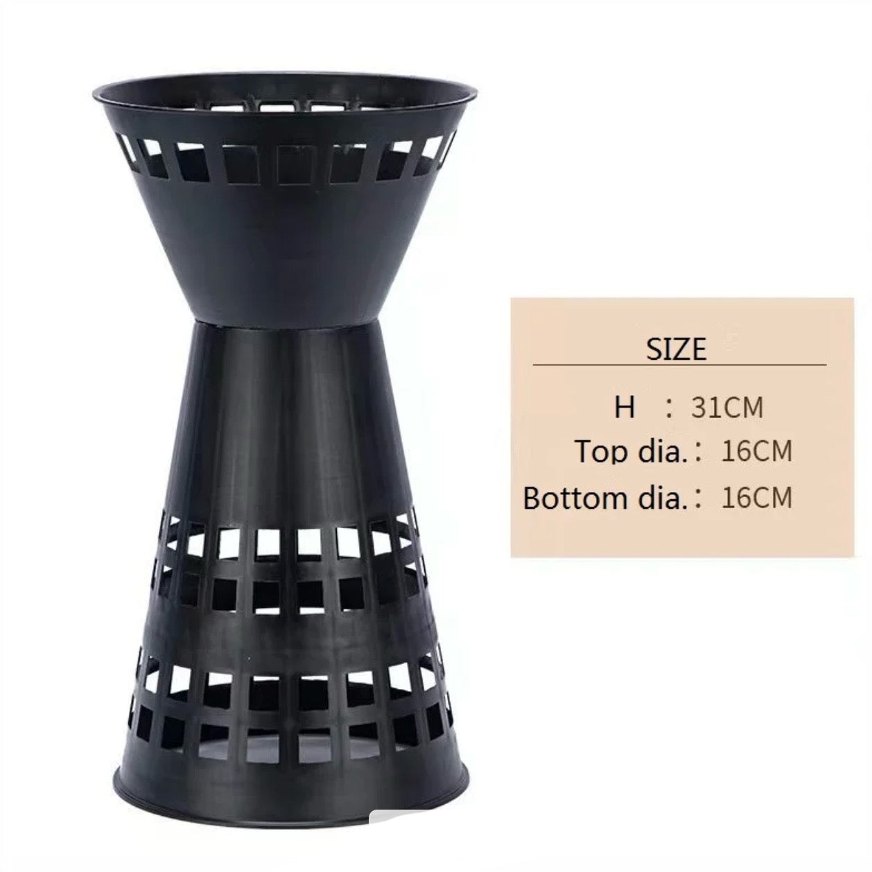 Black Plastic Flower Arranging Container #FC1298