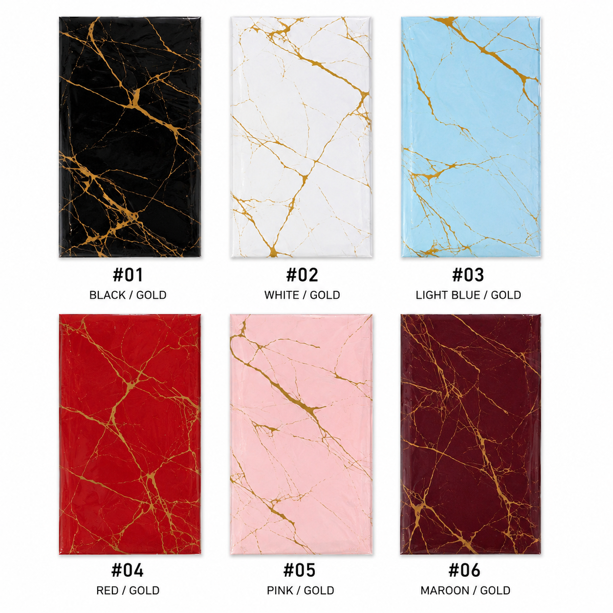 60x57cm Marble Gold Wrapping Paper #WP4082