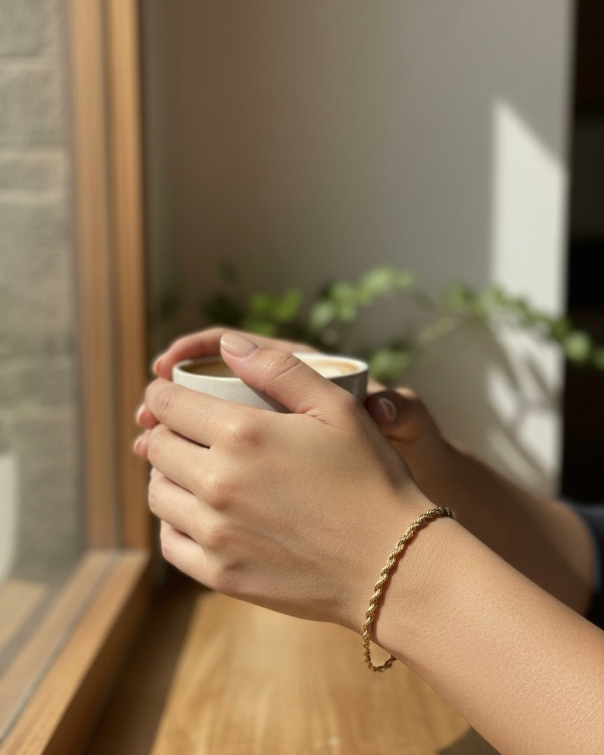 18K Gold Plated Clover Bracelet #GB3862
