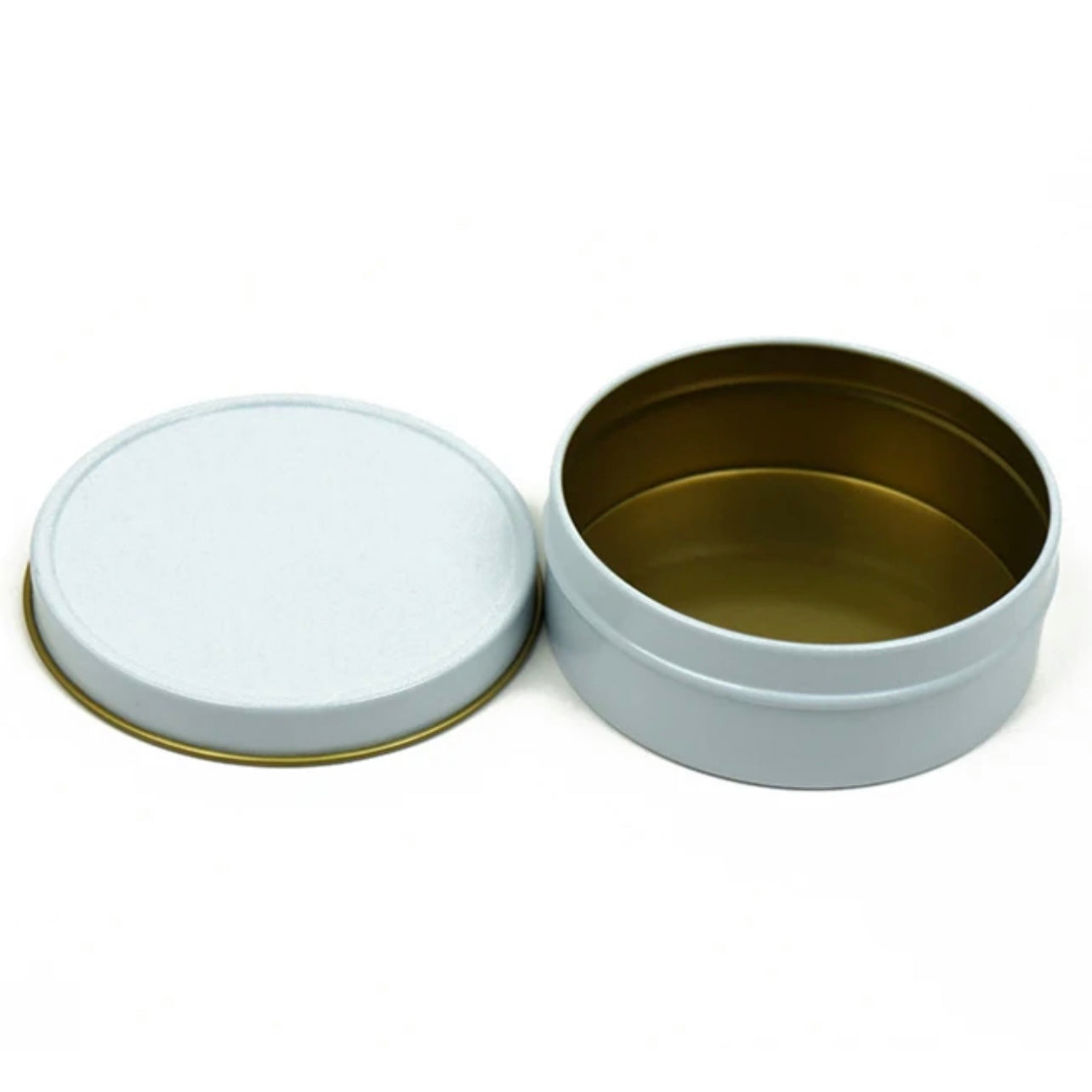 Candle Tin Jar White Color #AJ1169