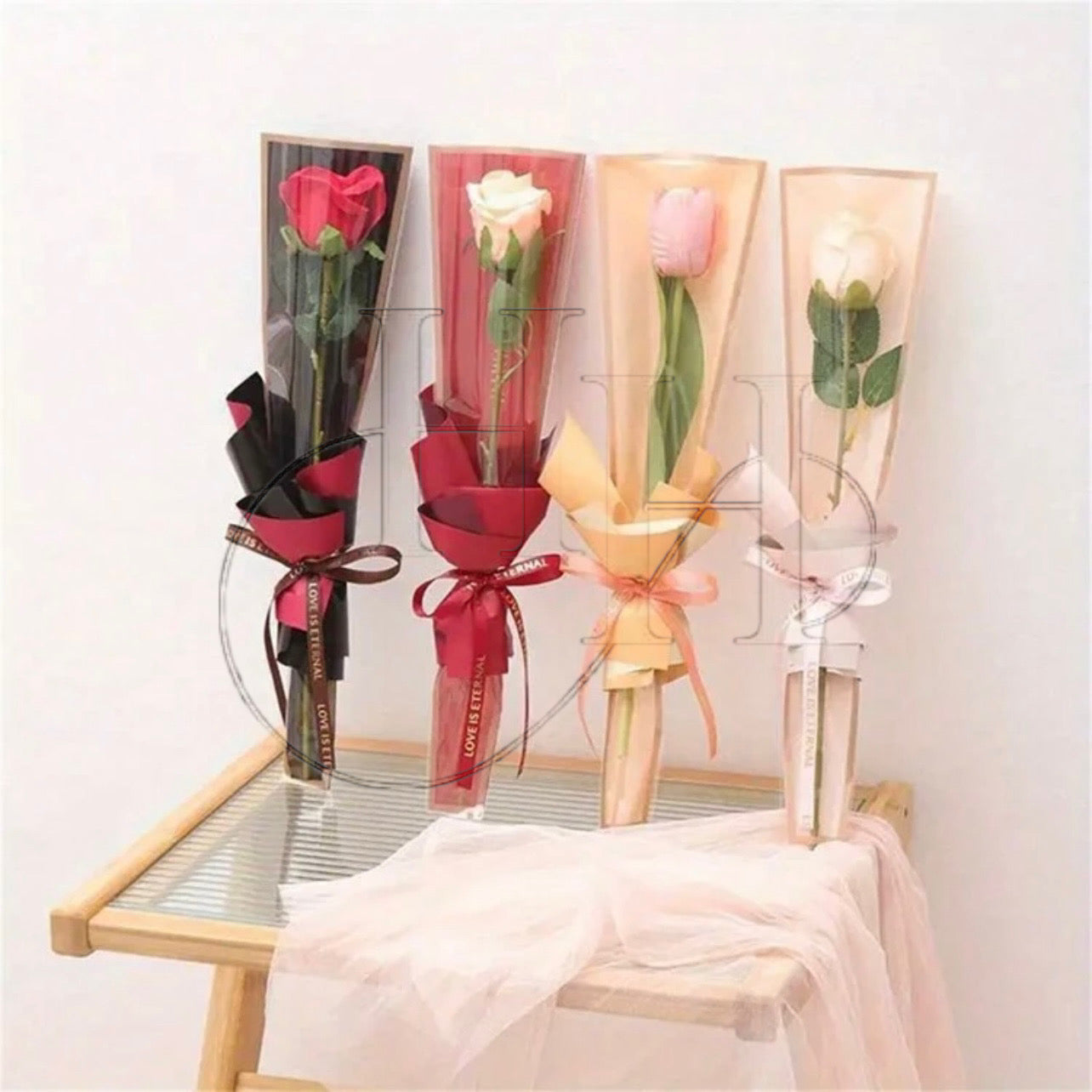 X12pcs Flower Waterproof Wrapping Paper #WP1030