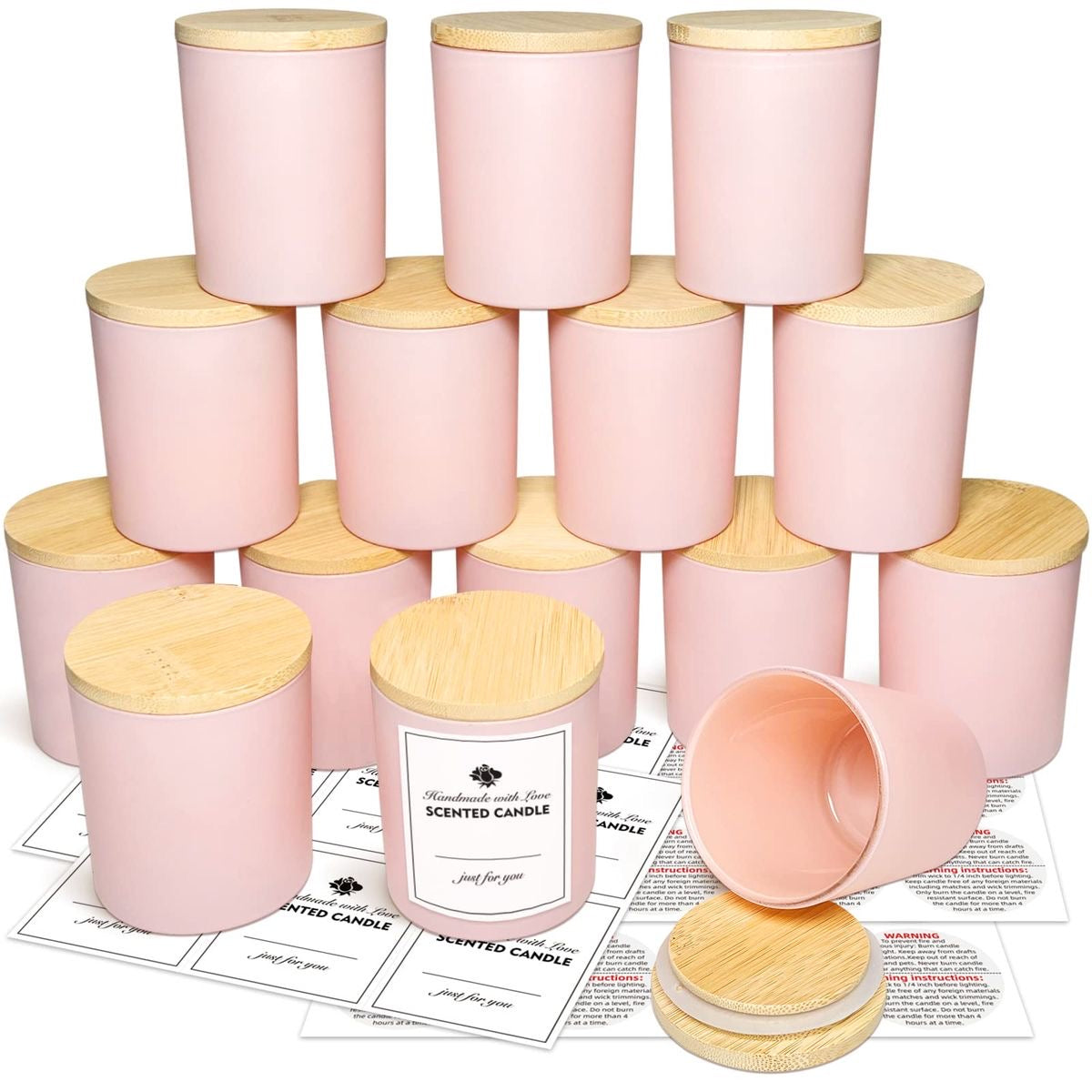8oz Pink Jar With Lid #GJ1437