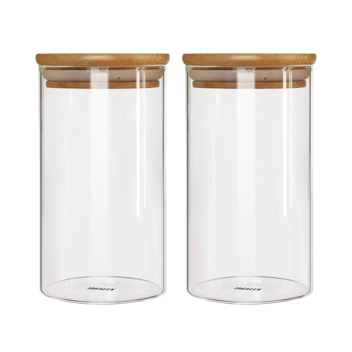 10x8cm Glass Jar with Bamboo Lid #GJ2474