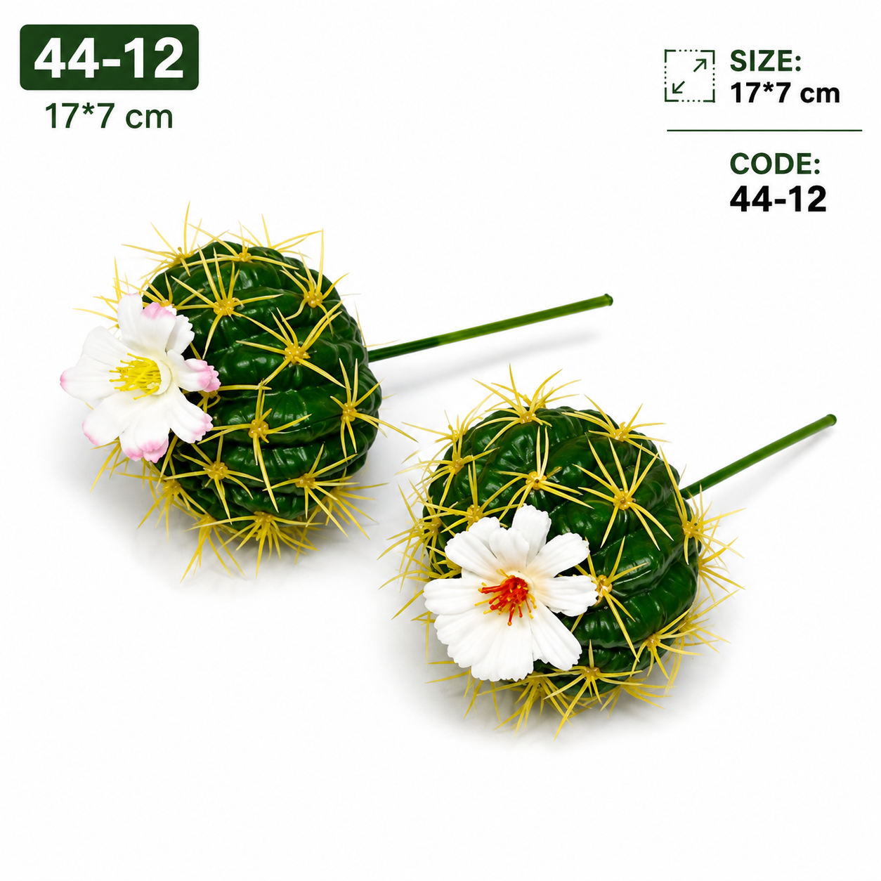 Artificial Cactus Flower Stem – 17 × 7 cm #44-12