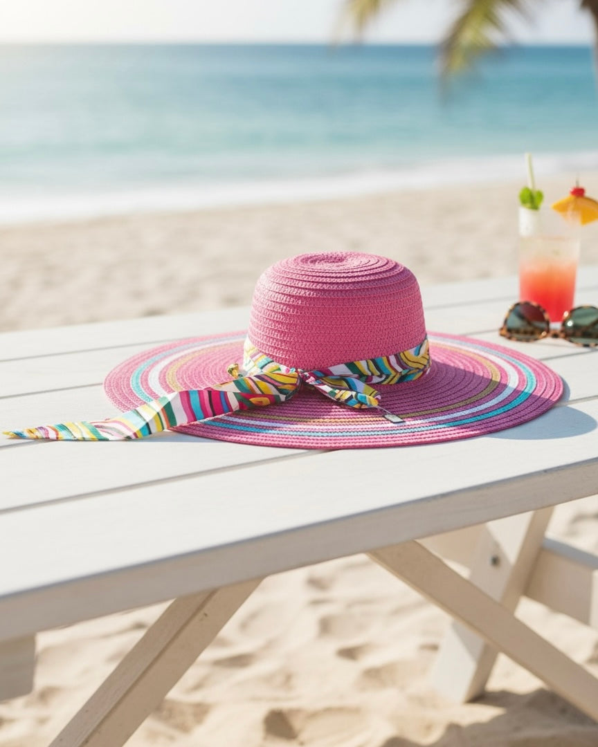 Women’s Colorful Wide-Brim Sun Hat #SB3832