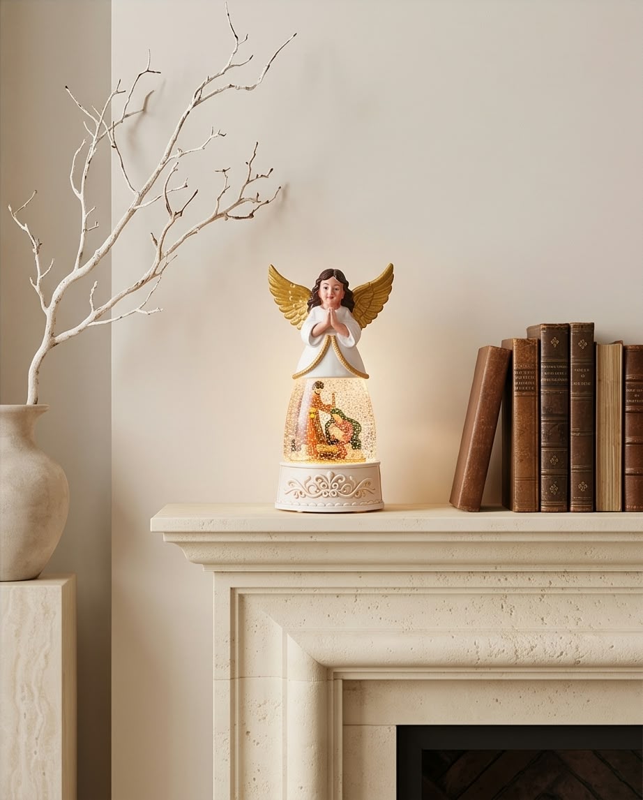 Illuminated Christmas Angel Snow Globe #CD4398