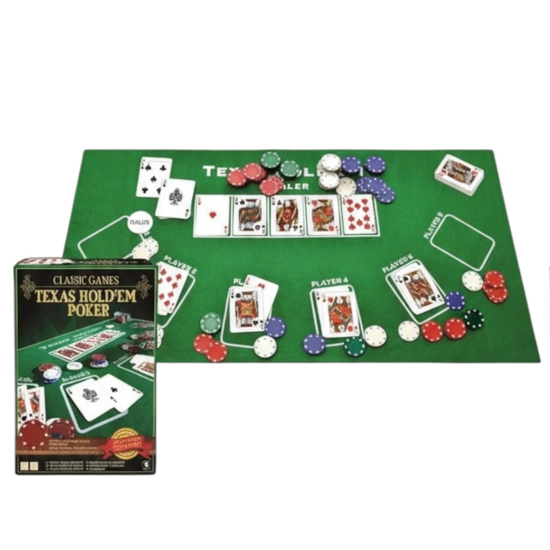 Texas Hold’em Poker Set – 2-in-1 Table Felt #PG2710