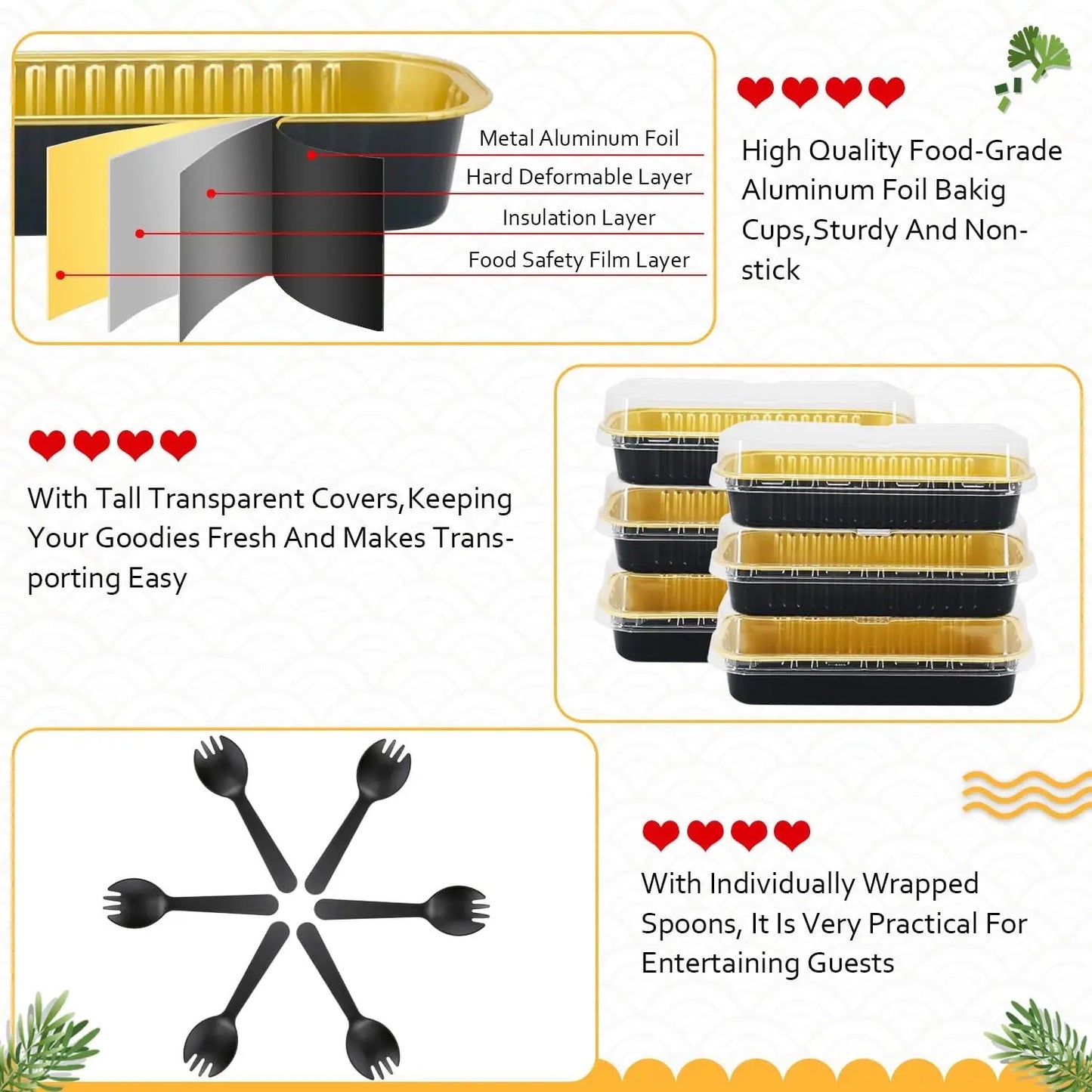 X12 Box 6.8oz Mini Pans With Lid & Spoon #LP1609