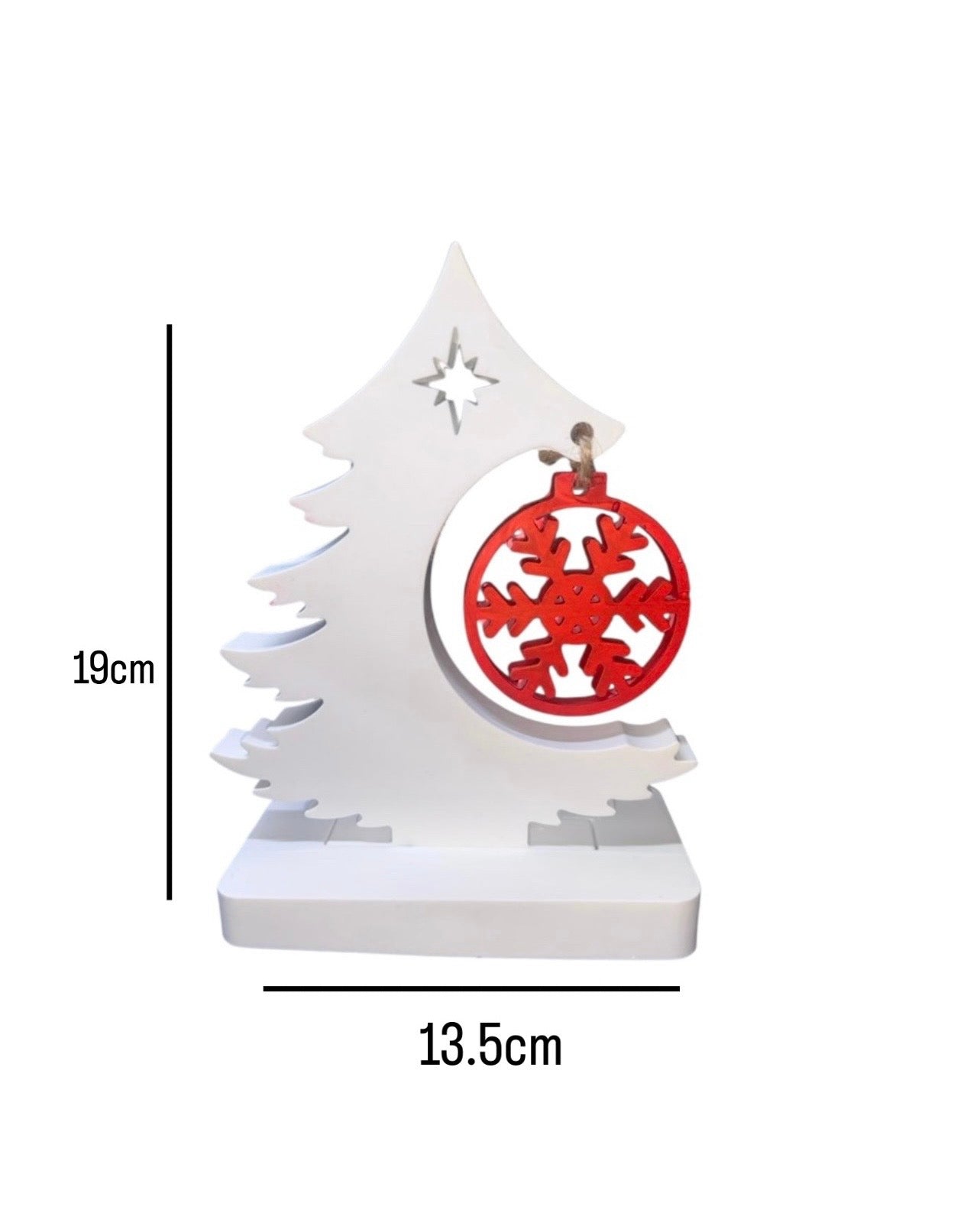 Christmas Tree Decor with Red Snowflake Ornament #CH2073