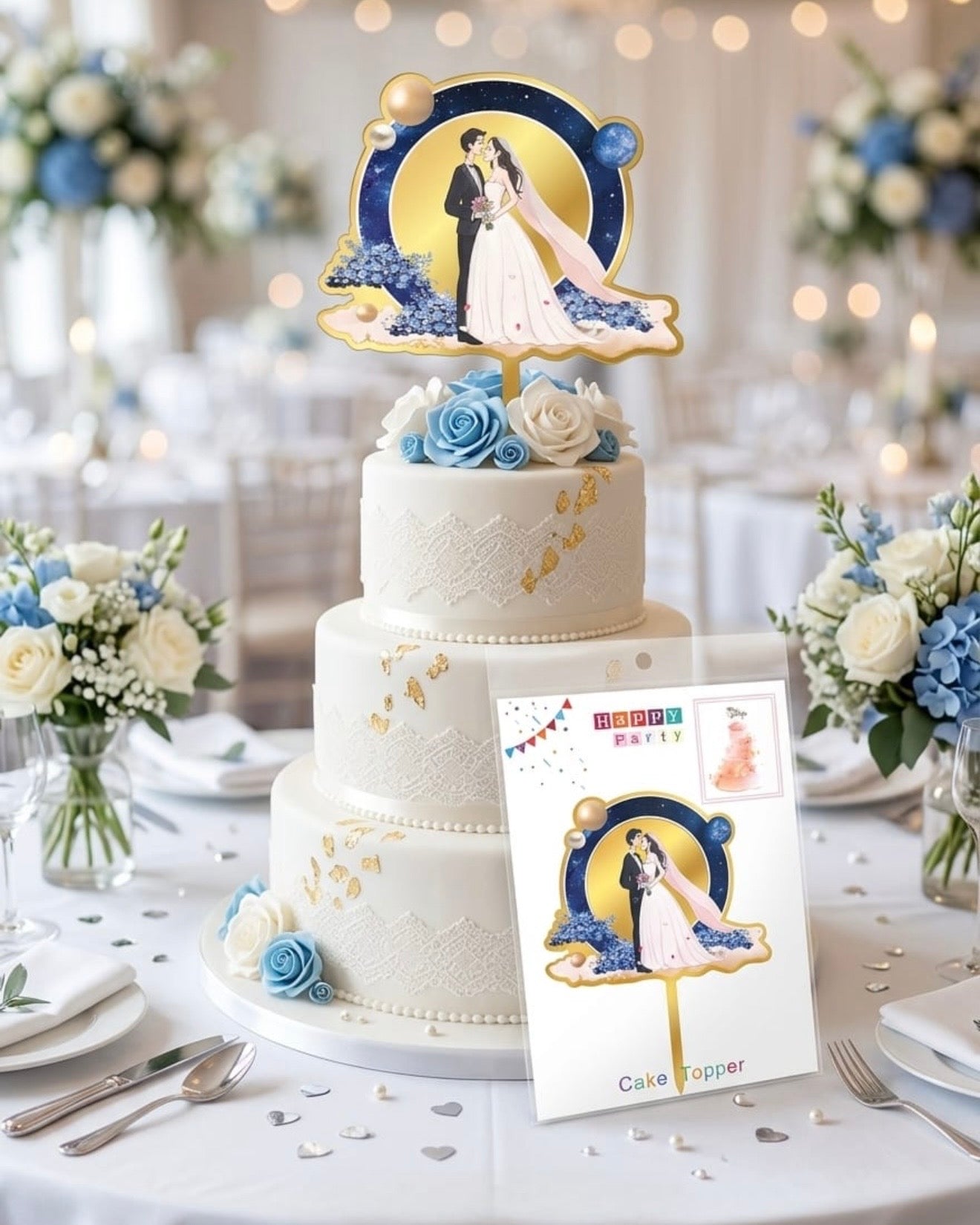 Wedding Couple Cake Topper #CT3907