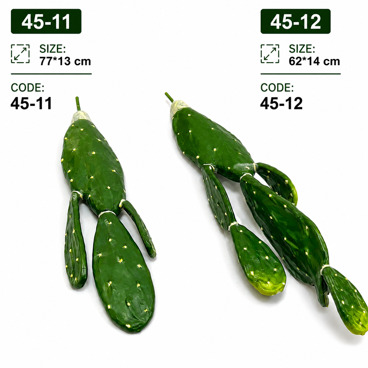 Artificial Prickly Pear Cactus Branch #AF4061