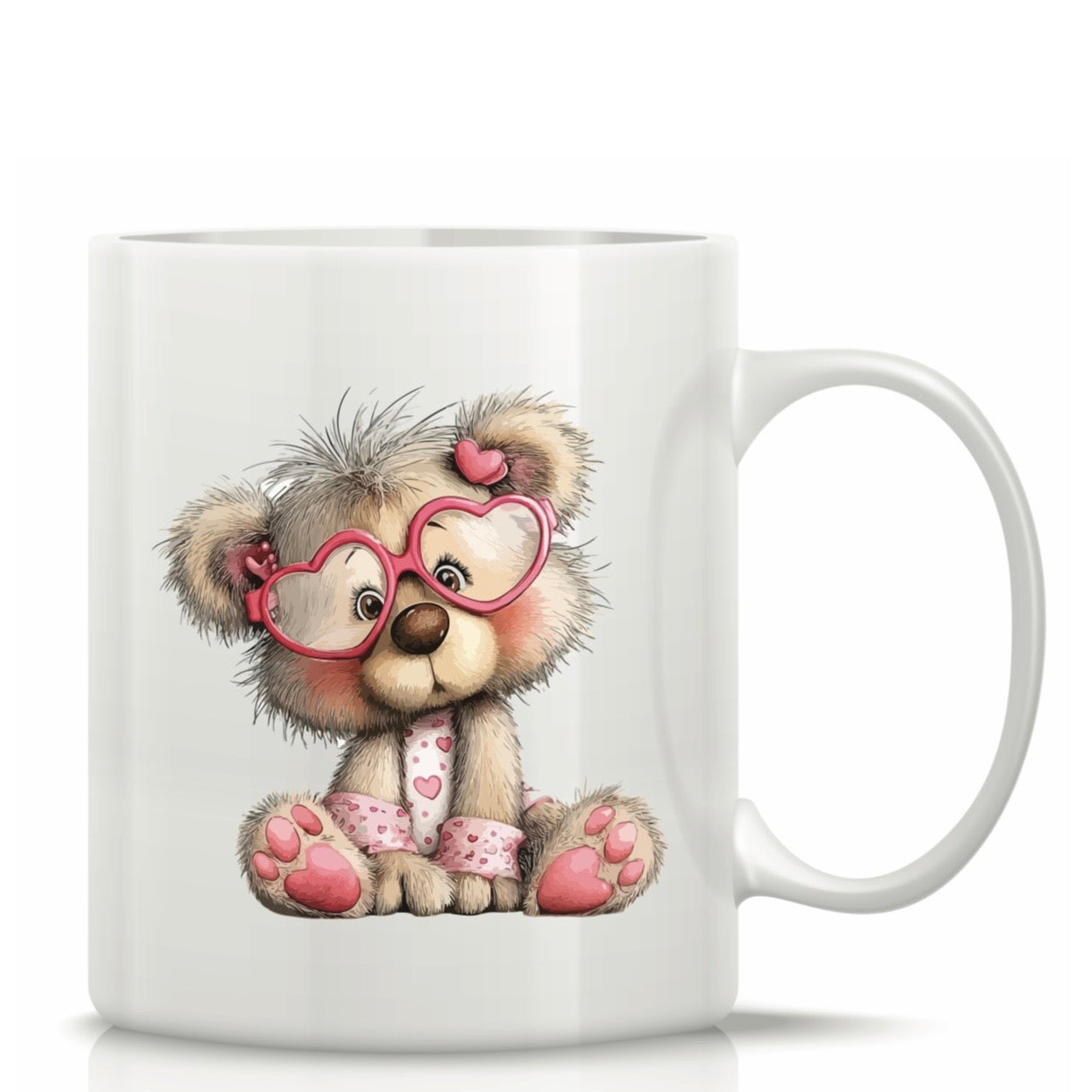 Printed Glass Mug with Cute Illustrations #GM3046