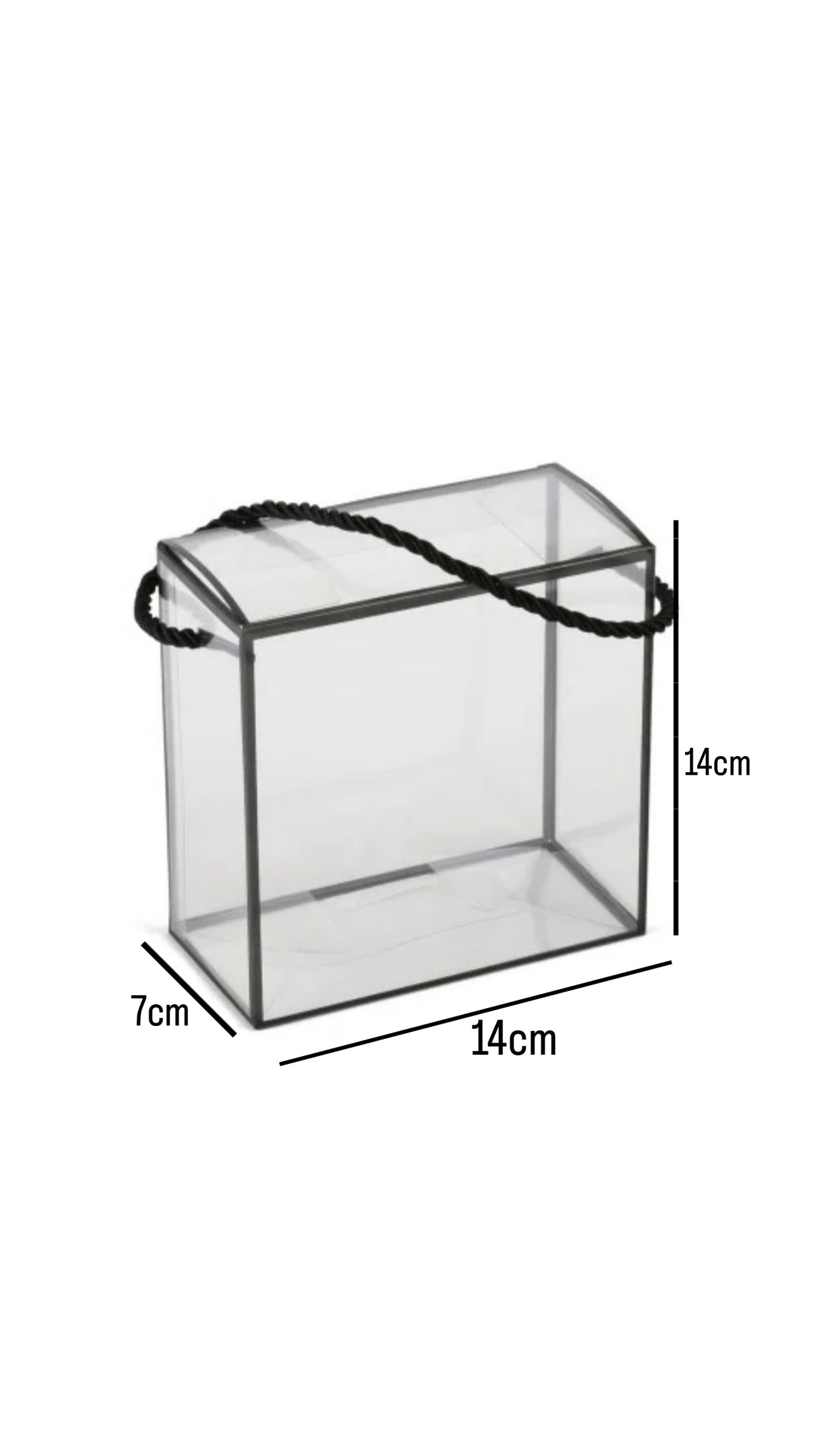 PVC Gift Box with Rope Handle 14×14×7 cm #PB2581