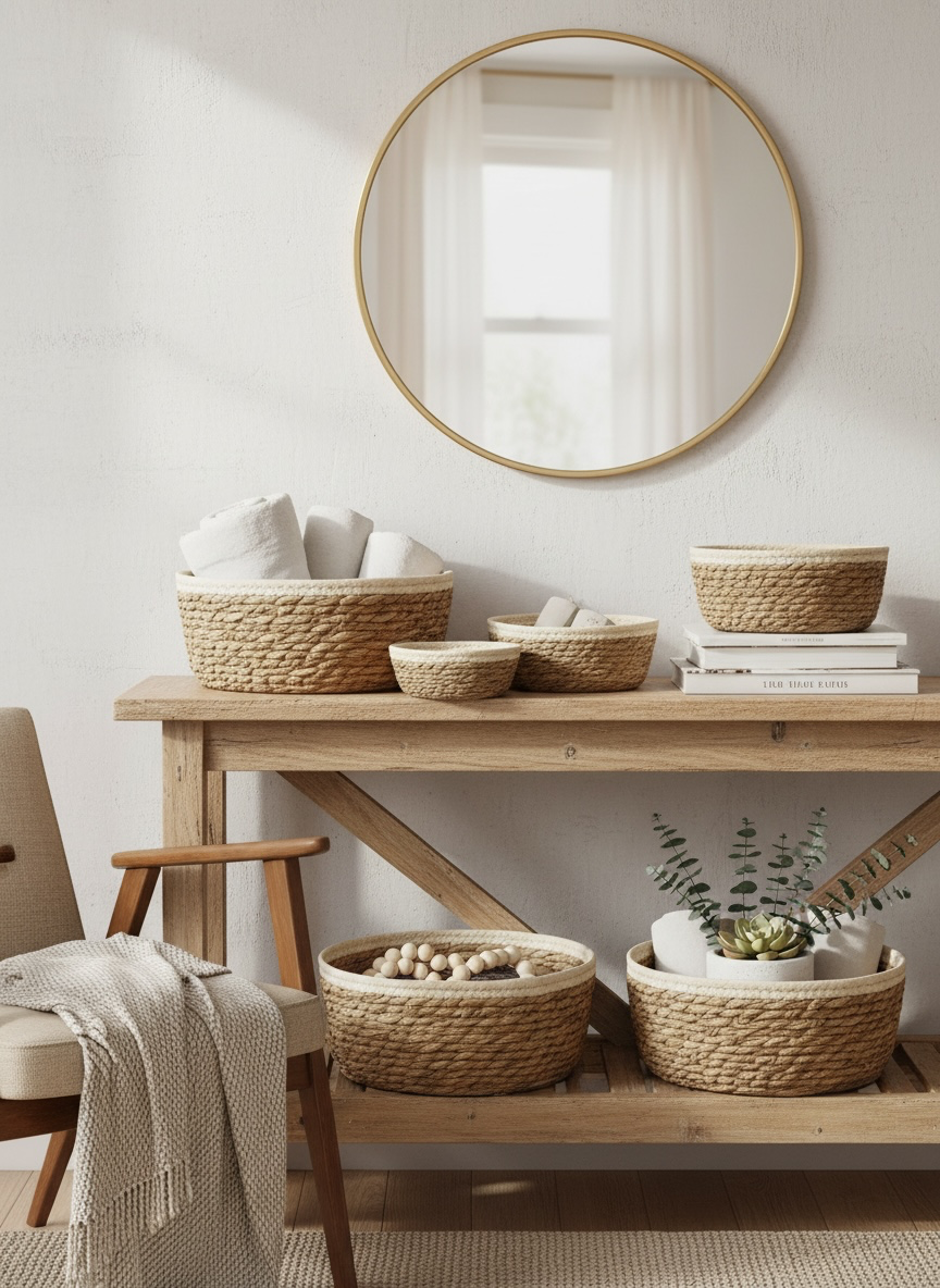 Handwoven Rope Basket Set (7 Sizes) #RB3981