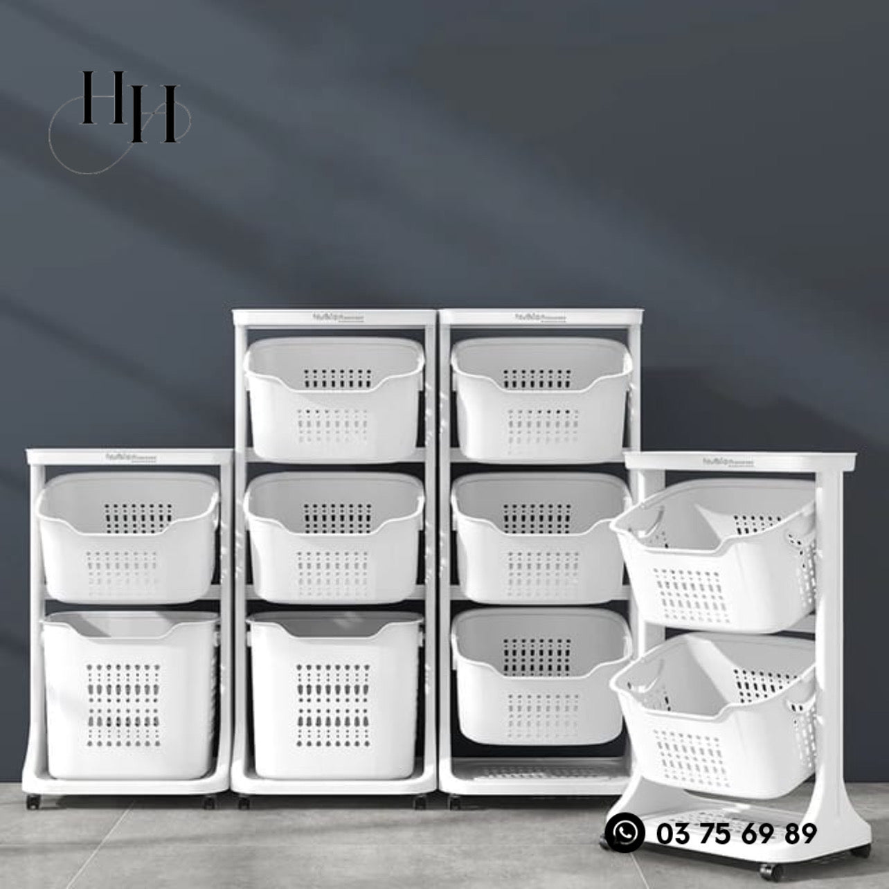 Plastic Laundry Basket #PB1288