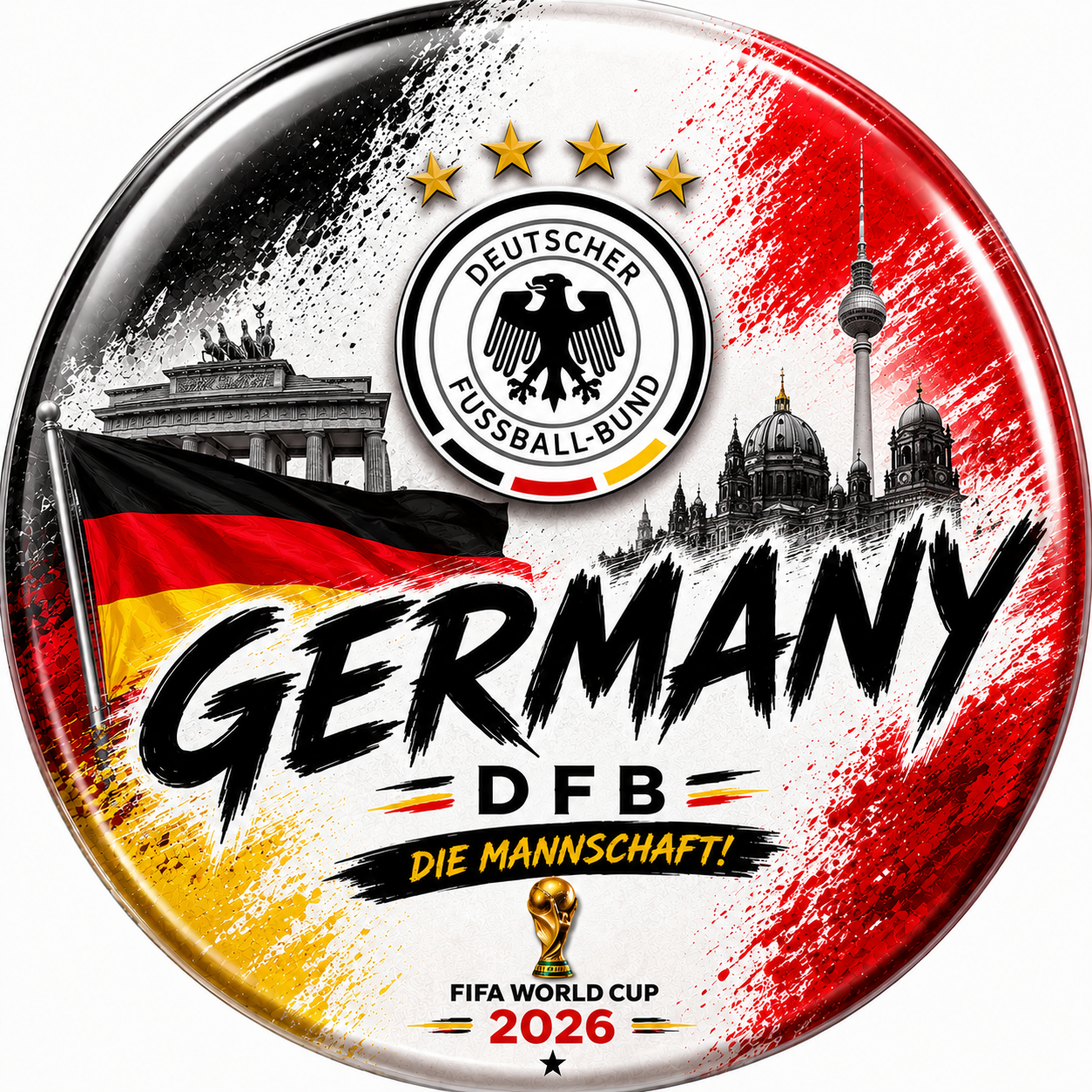 X3pcs World Cup 2026 Fan Badge #PM3276