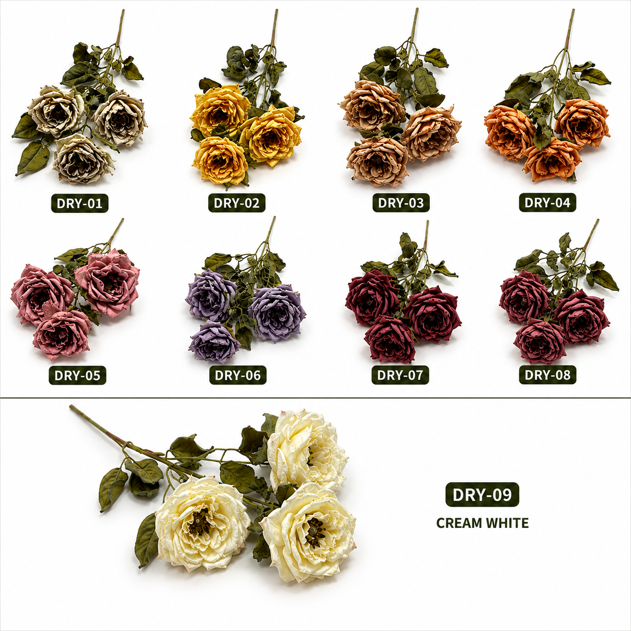 Artificial Dry Rose Stems #AF4181