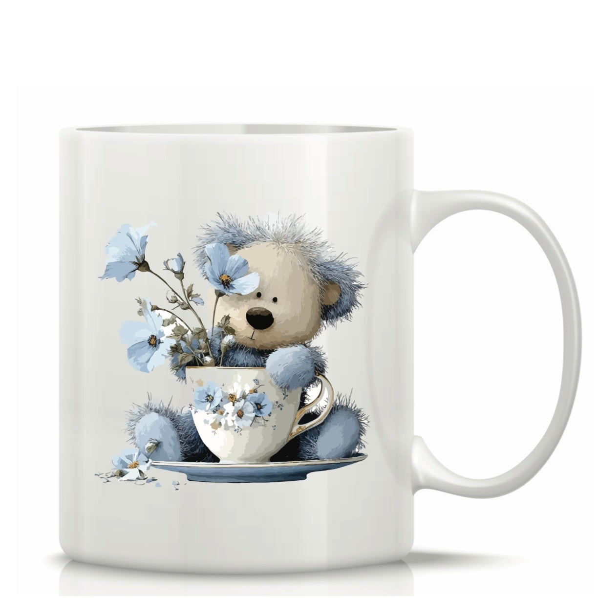 Printed Glass Mug with Cute Illustrations #GM3048