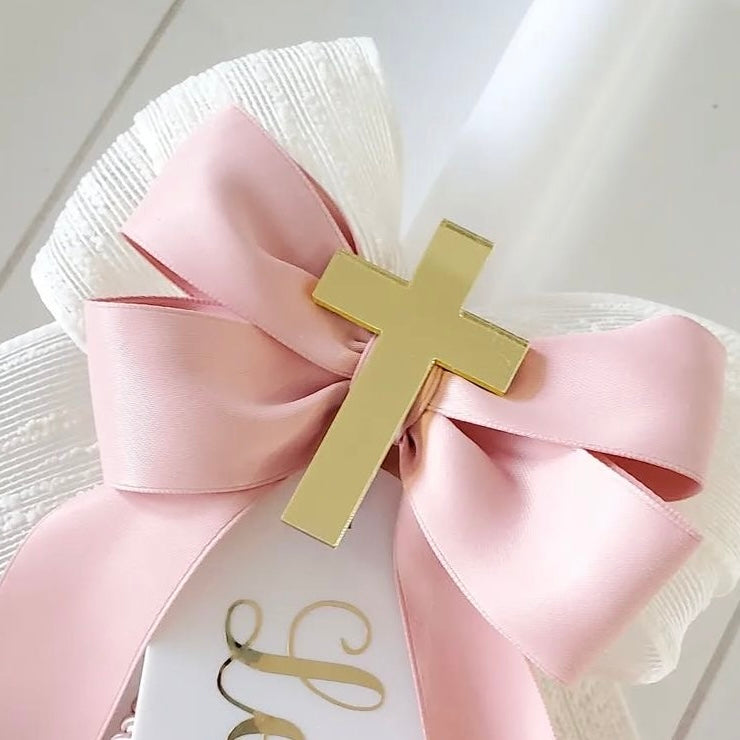 X5pcs/3cm Acrylic Gold Cross #PC1949