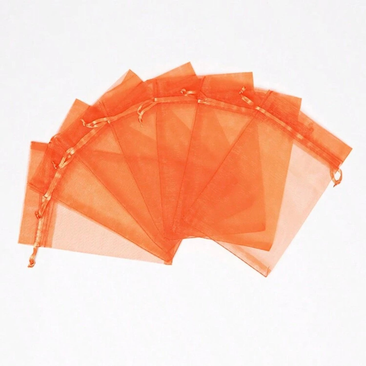 Orange Organza Bag x12pcs