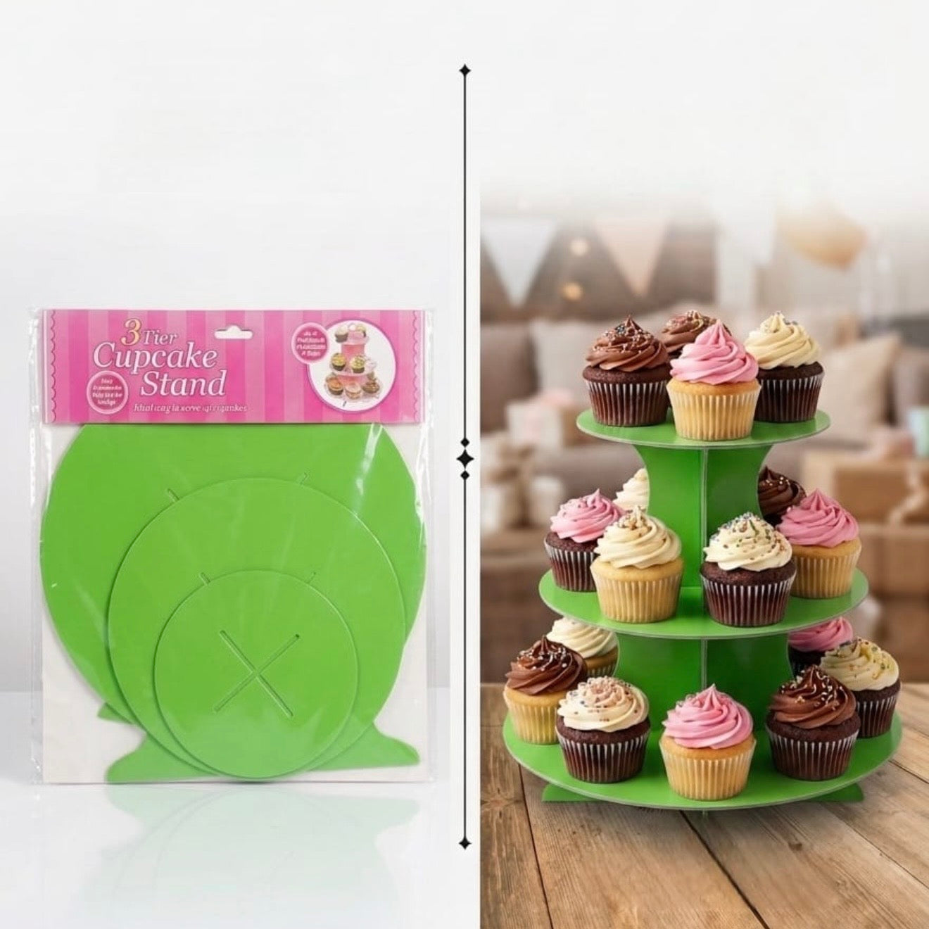 3-Tier Cupcake Stand – Party Display Tower #CS3879