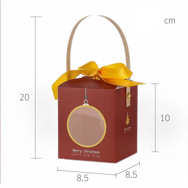 X6pcs Christmas Box With Handle #CB2305