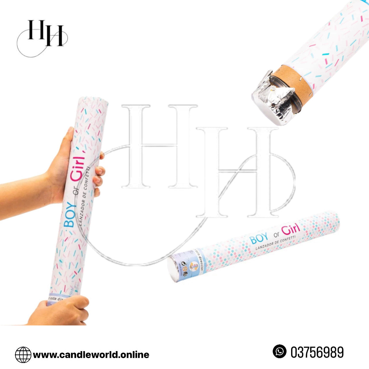 Confetti Cannon Boy or Girl Party Powder Popper Cannon #CP1085