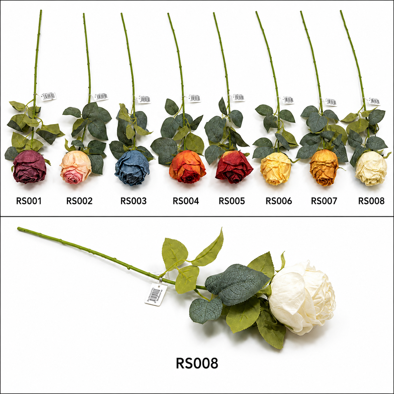 70cm Single Artificial Hydrangea Rose Stem #AF4108