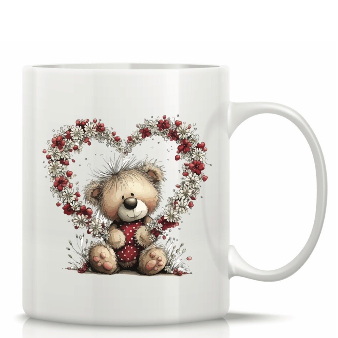 Printed Glass Mug with Cute Illustrations #GM3059