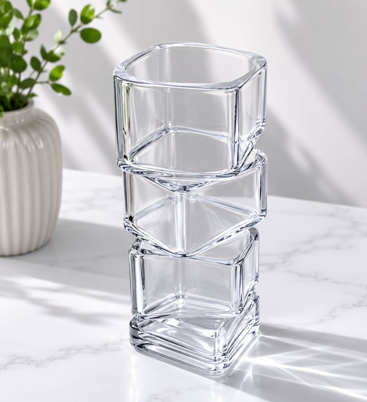 Modern Geometric Crystal Glass Vase
#GV3922