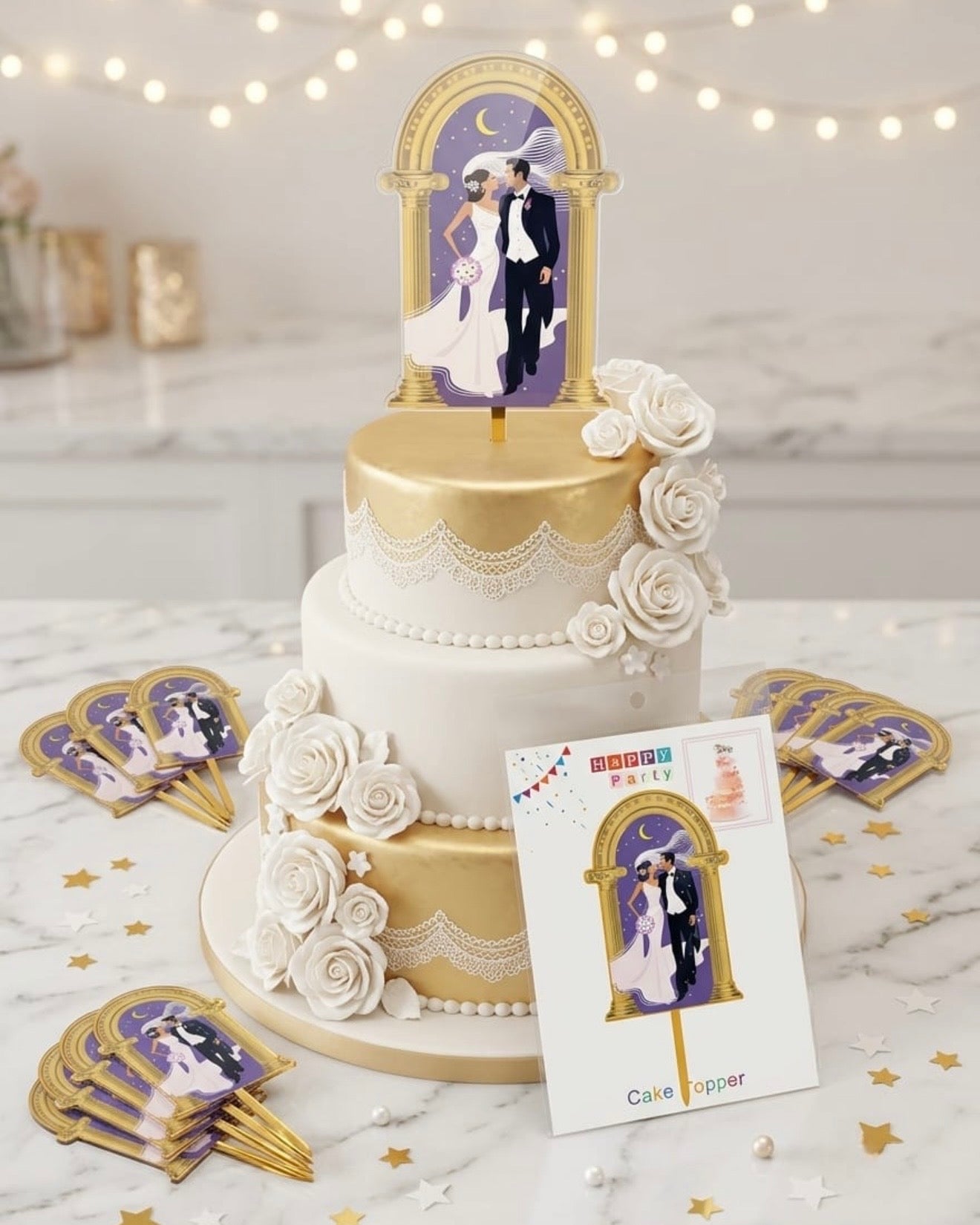 Wedding Couple Cake Topper #CT3906