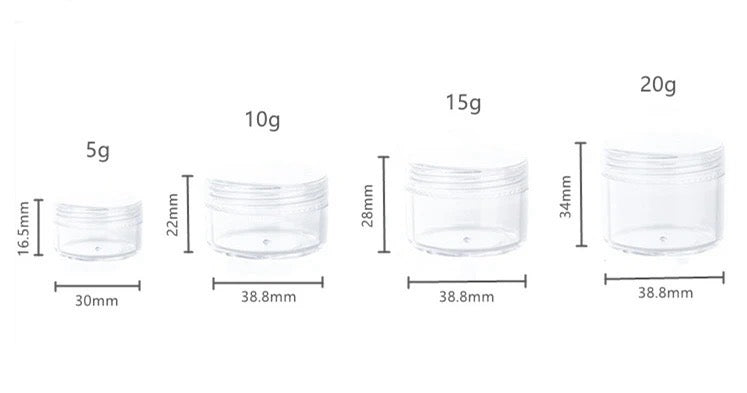 Transparent Cosmetic Cream Jar