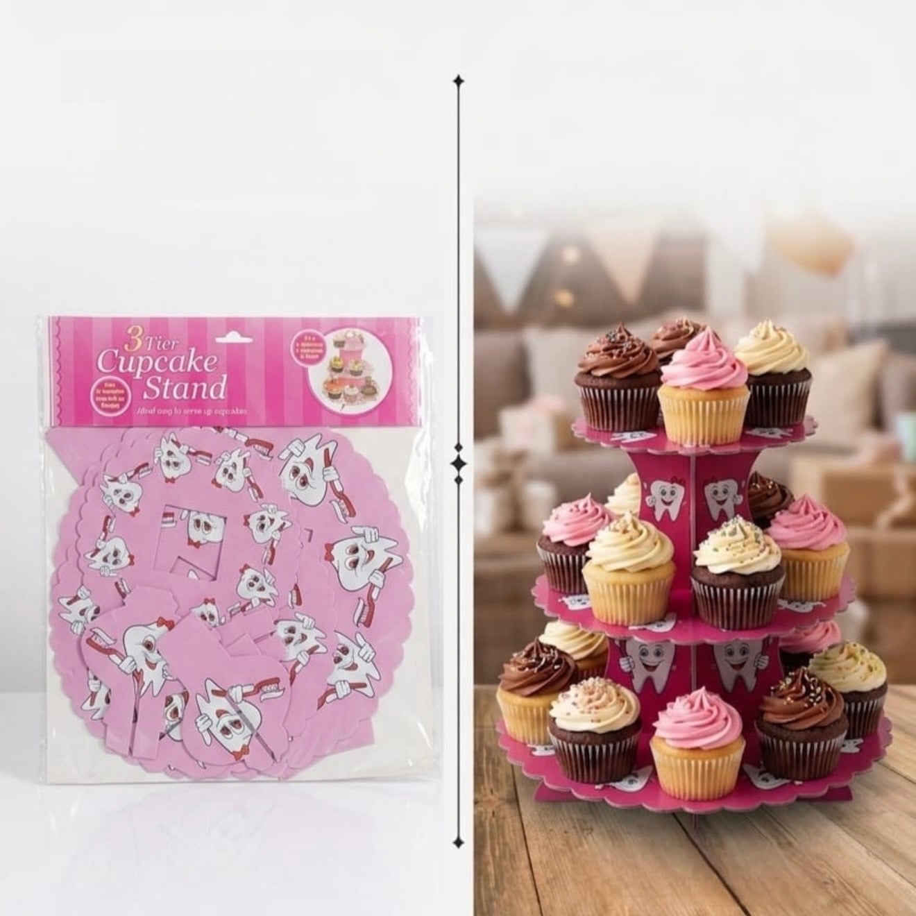 3-Tier Cupcake Stand – Party Display Tower #CS3885