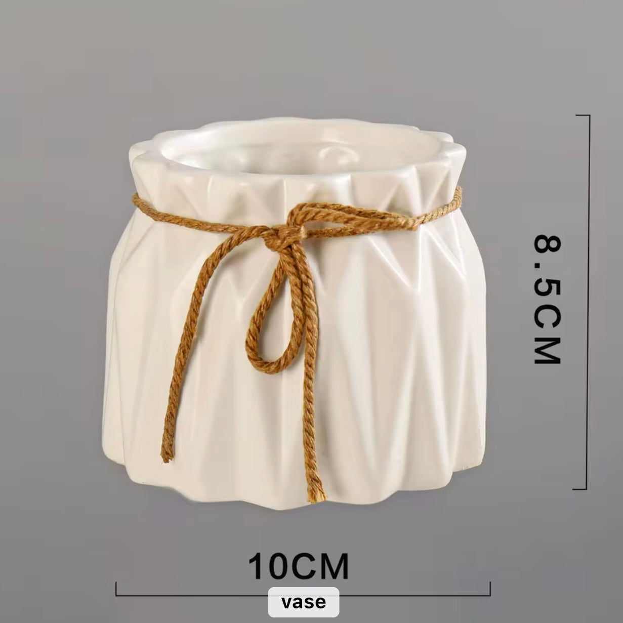 Ceramic White Pots Decoration #CP1939