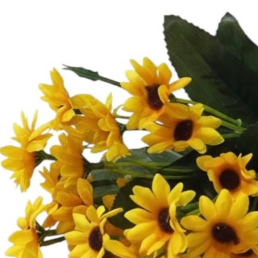 Mini Yellow Artificial Daisy Bouquet – 30cm #AF2854