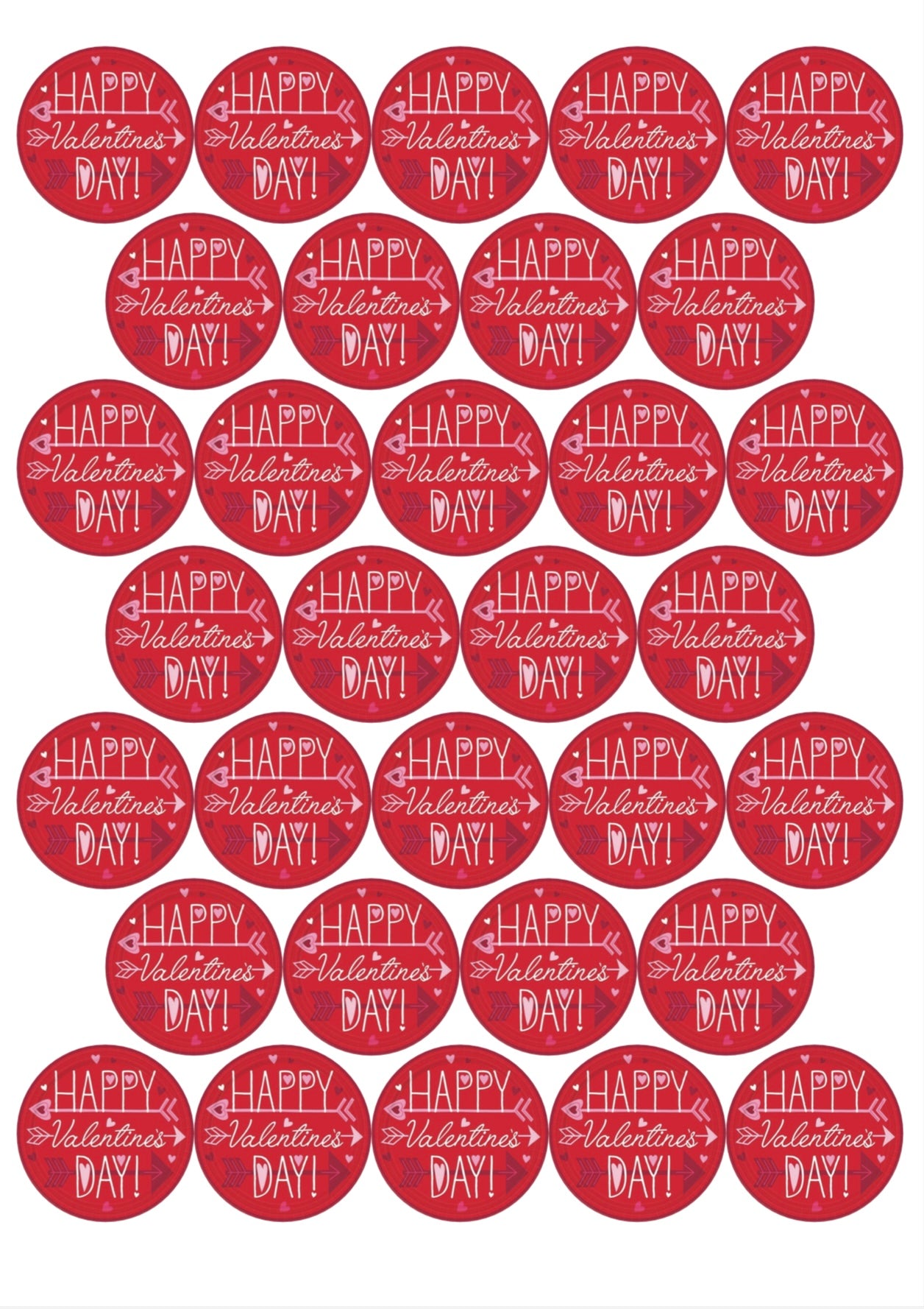 4cm x60pcs Valentine’s Stickers #VS2584