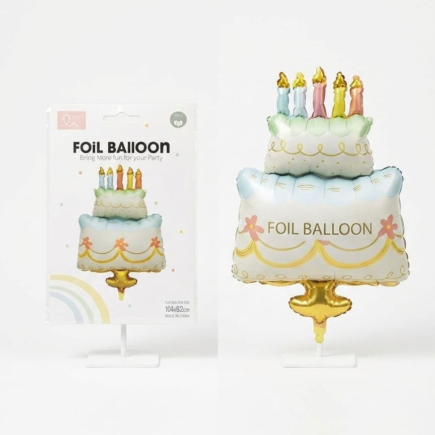 Birthday Cake Foil Balloon – 104 × 62 cm #BDCAKE104