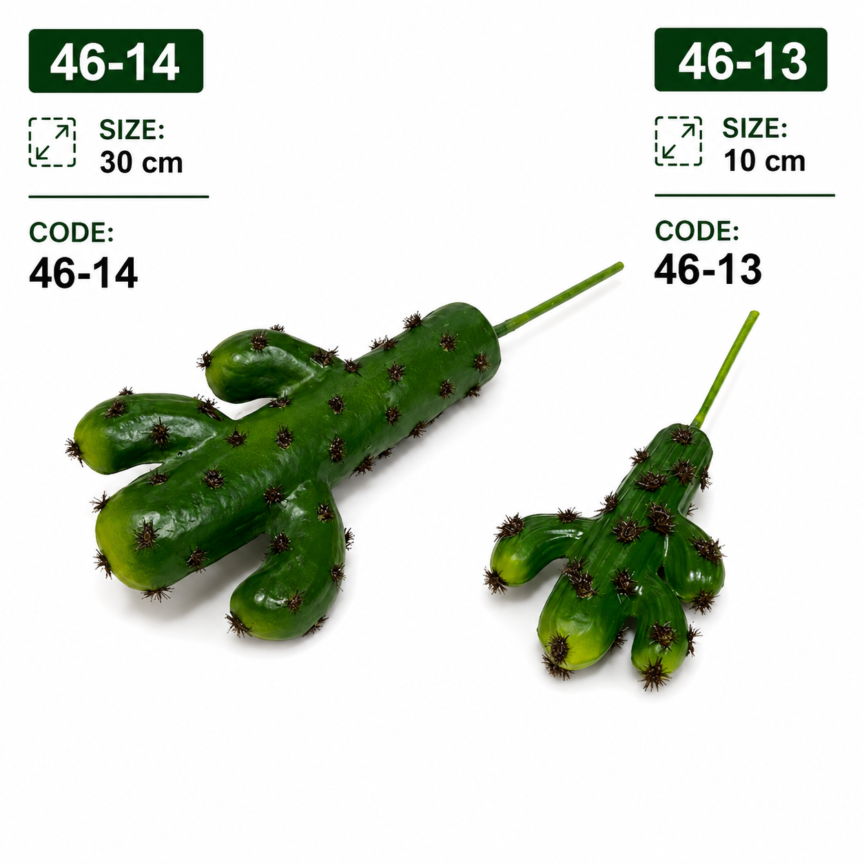 Artificial Cactus Stems – 10 cm & 30 cm #AF4065