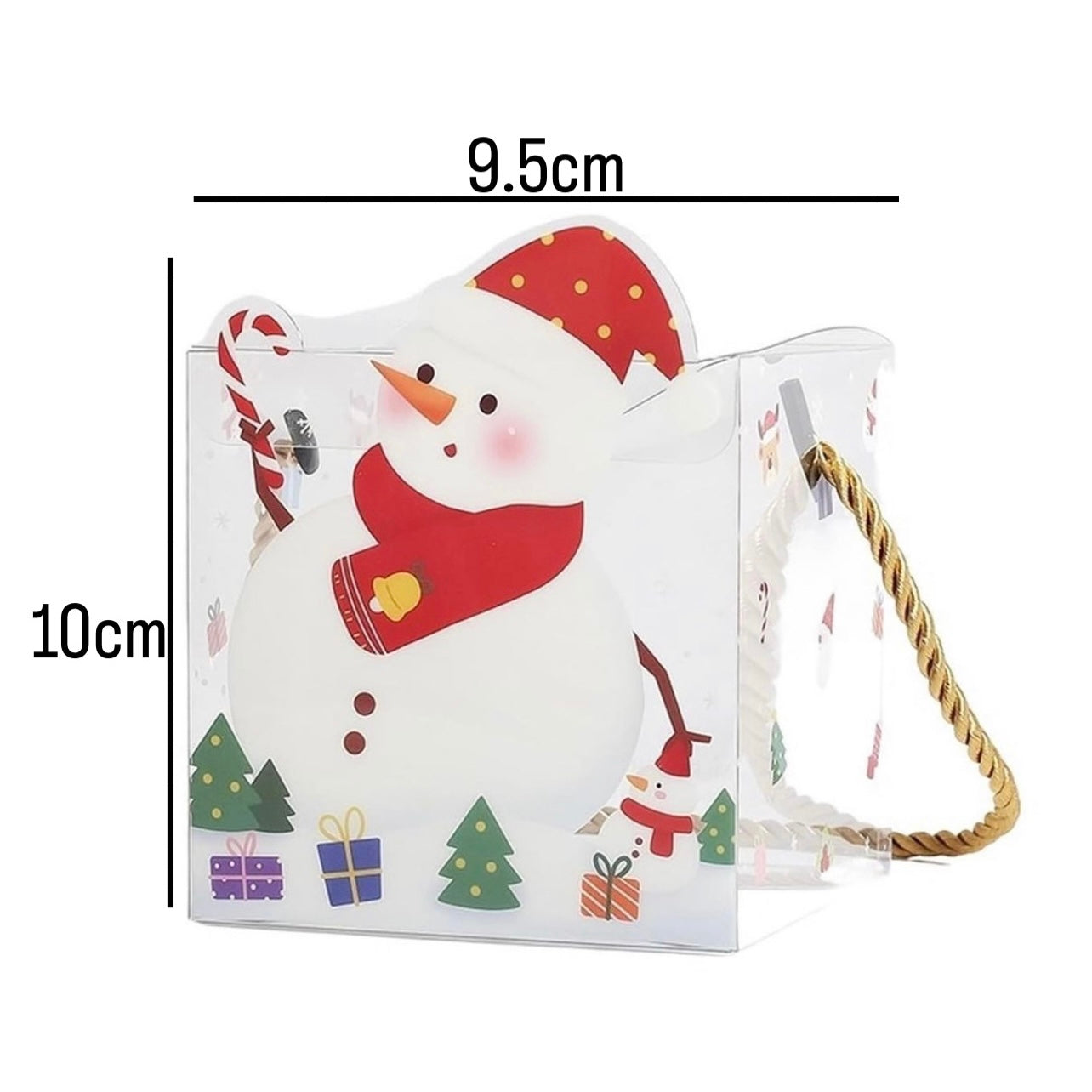 X6pcs - Christmas PVC Box 10*9.5cm #GB1550