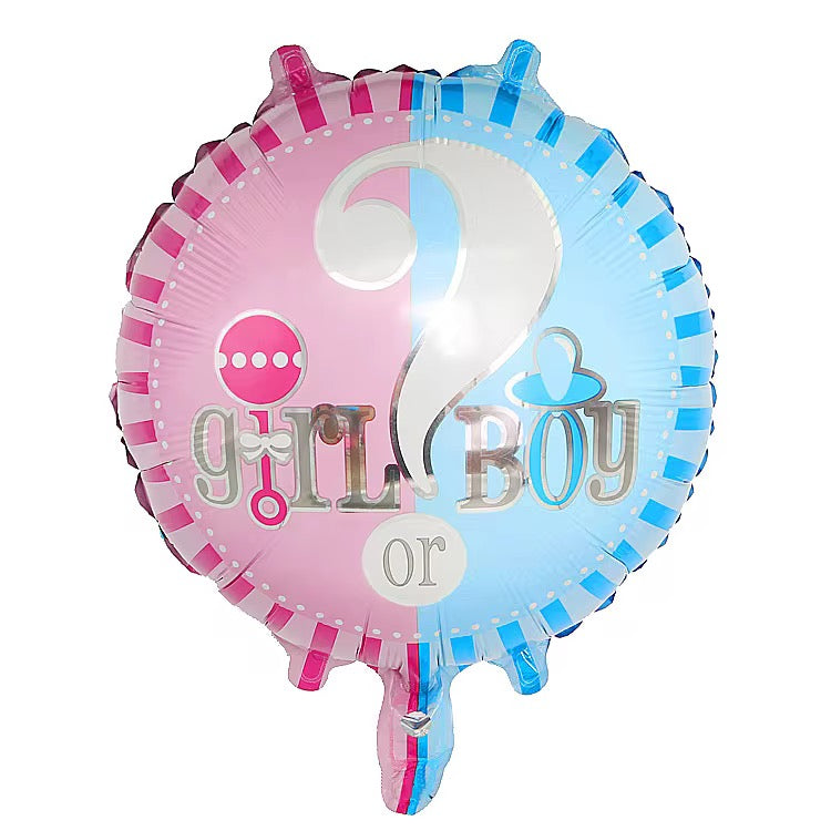 Gender Reveal Foil Balloon – Girl or Boy Design #FB2952