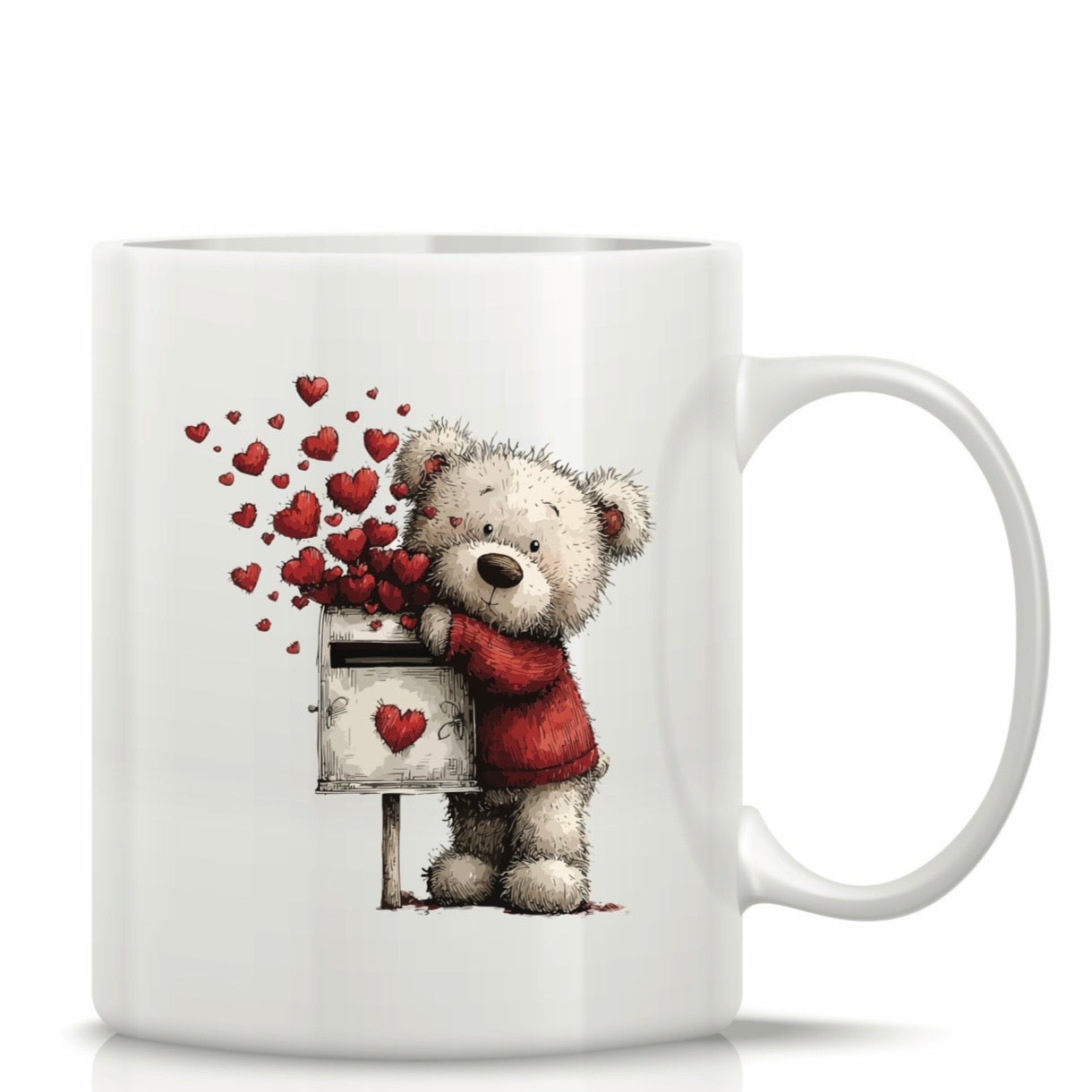 Printed Glass Mug with Cute Illustrations #GM3033