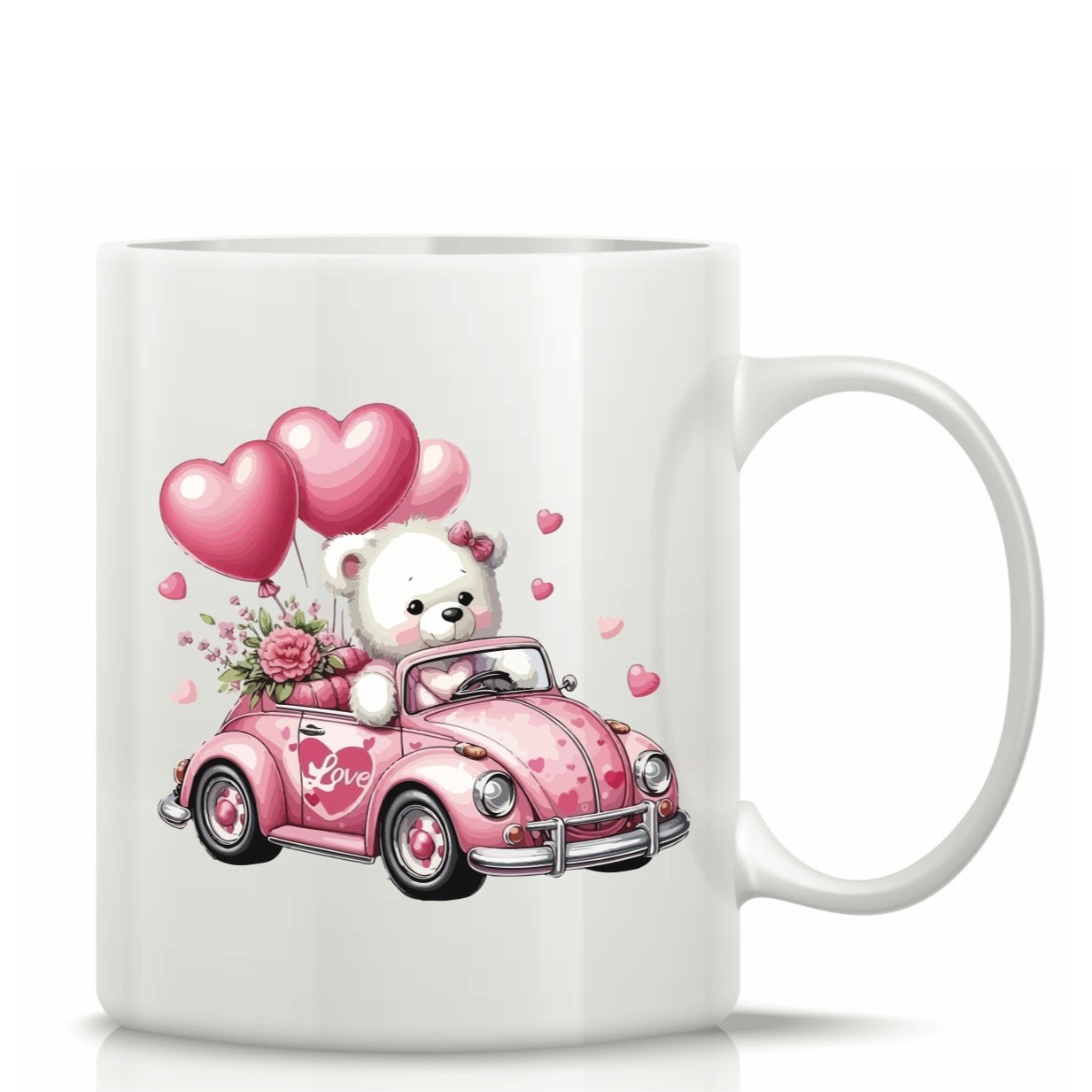 Printed Glass Mug with Cute Illustrations #GM3044