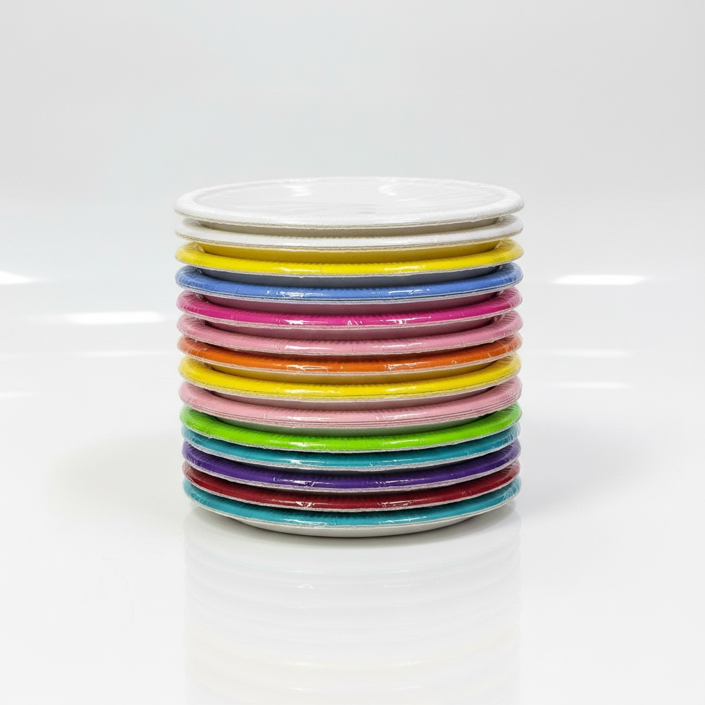 Colored Plastic Party Plates – 10pcs Pack #PP3200