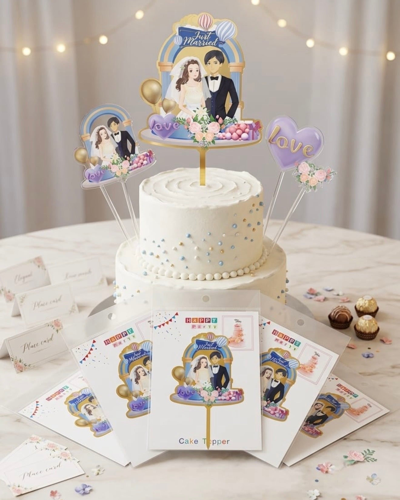 Wedding Couple Cake Topper #CT3909