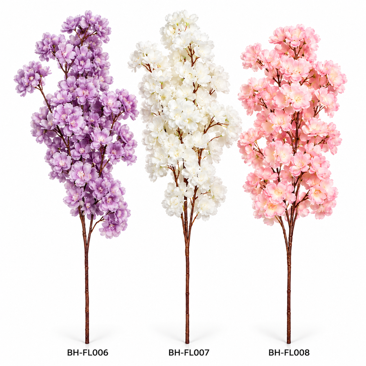 Artificial Hydrangea Flower Branch – Assorted Blue Shades #AF4403