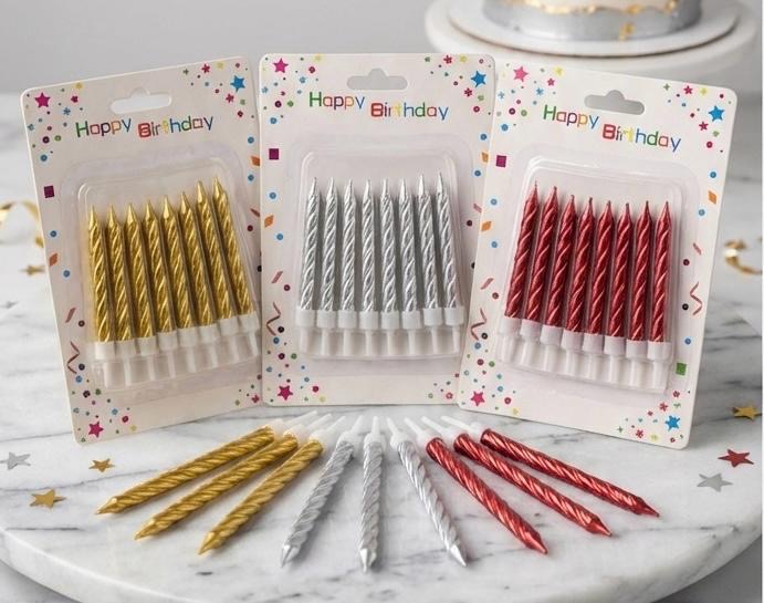 Twisted Birthday Candles – 8pcs #CC4169