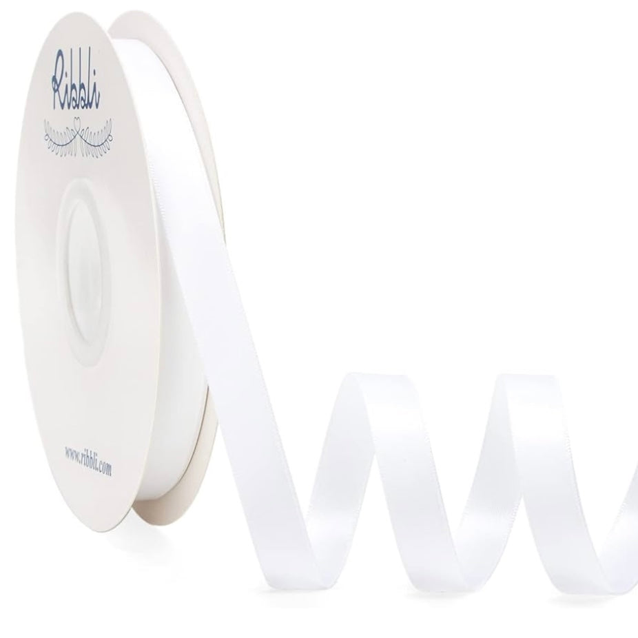 2cm*91m White Satin Ribbon #RB1529