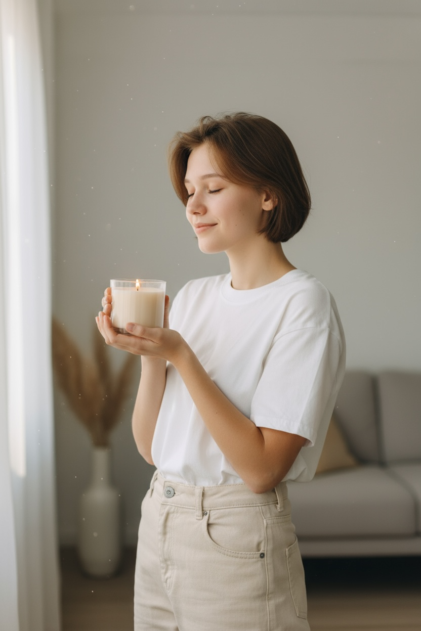 150g Chocolate -Vanilla Scented Natural Candle #SC2416