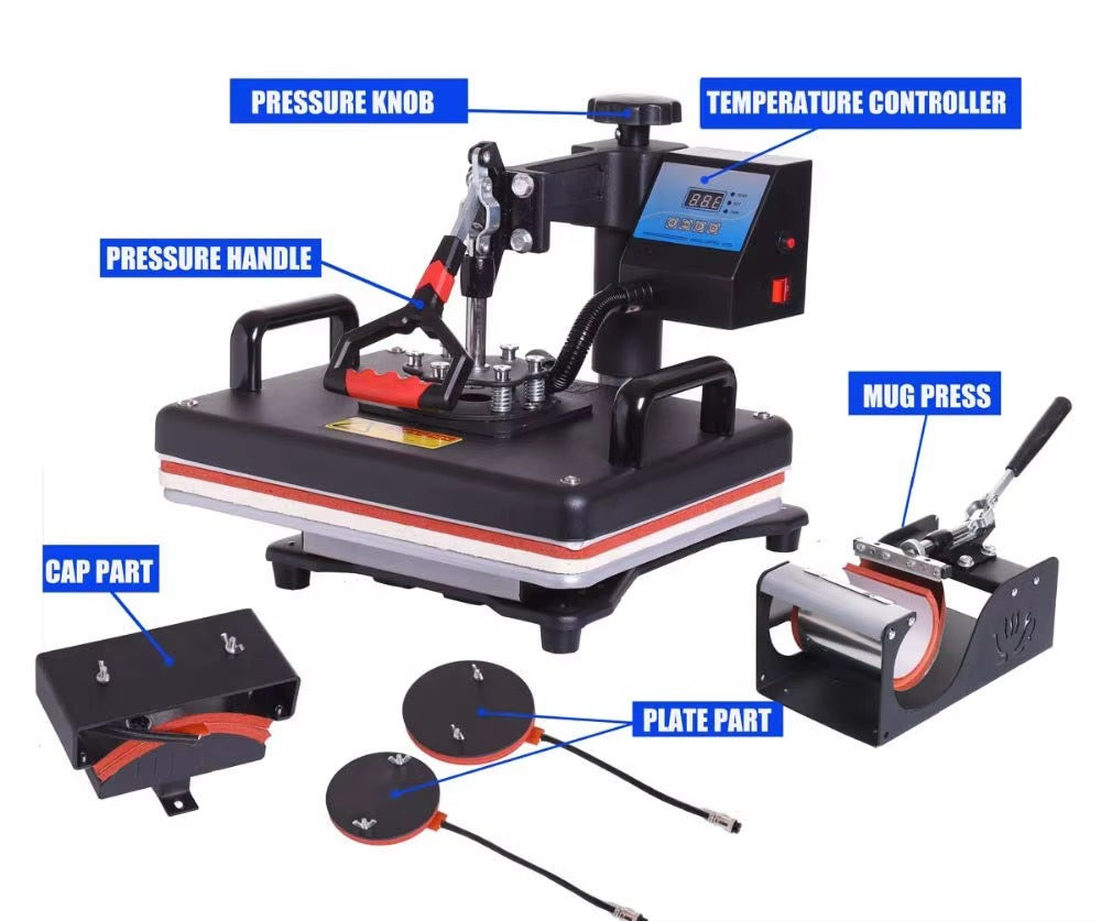 5-in-1 Heat Press Machine for T-Shirt Printing #HP4380